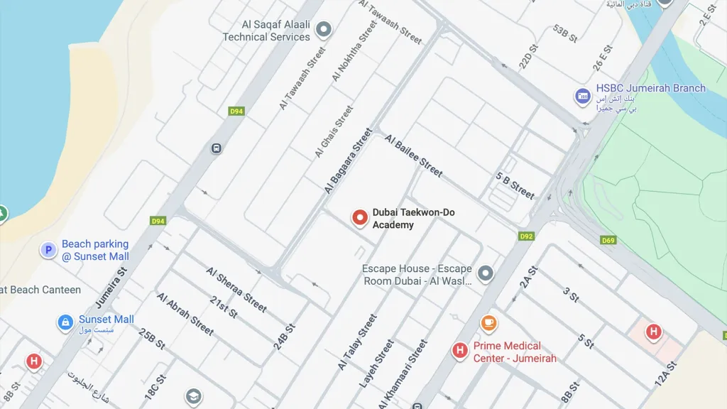 Dubai Taekwon-Do Academy location map