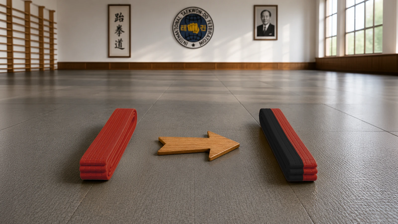Red to Black Stripe