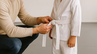 Síntesis de confianza para cinturón blanco para niños pequeños