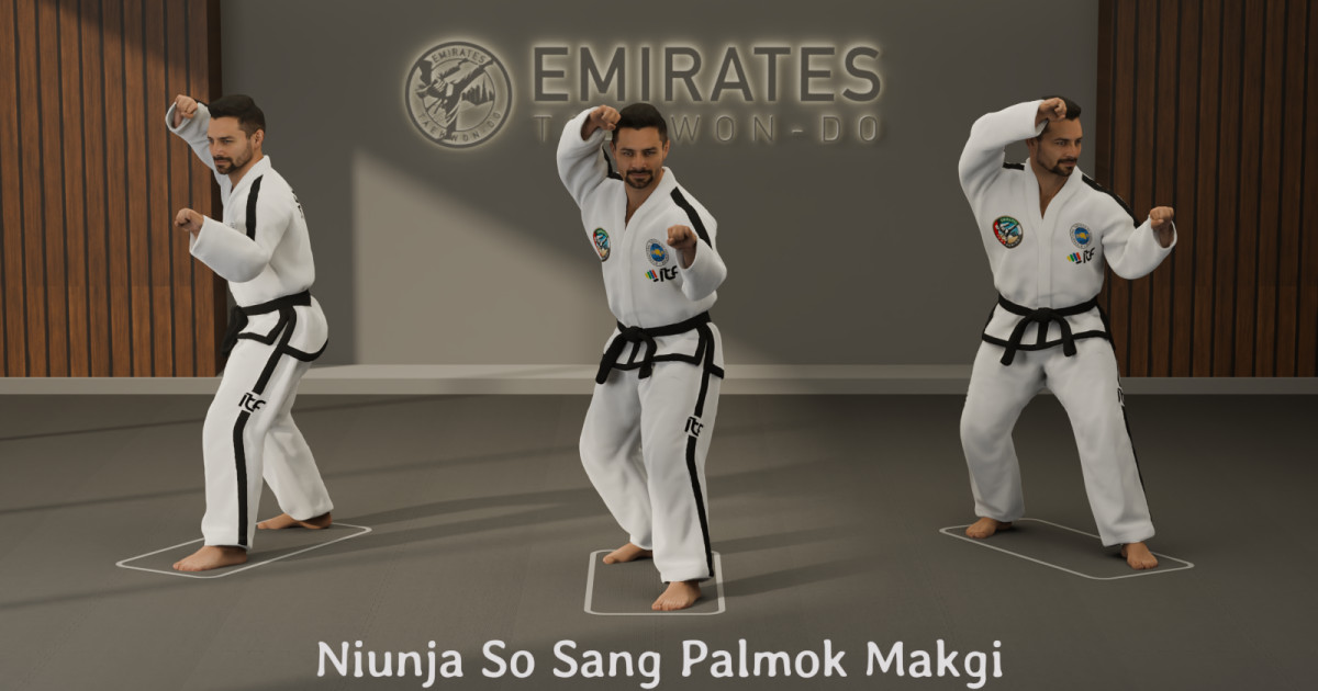 L-stance twin forearm block (Niunja So Sang Palmok Makgi) technical reference cover image