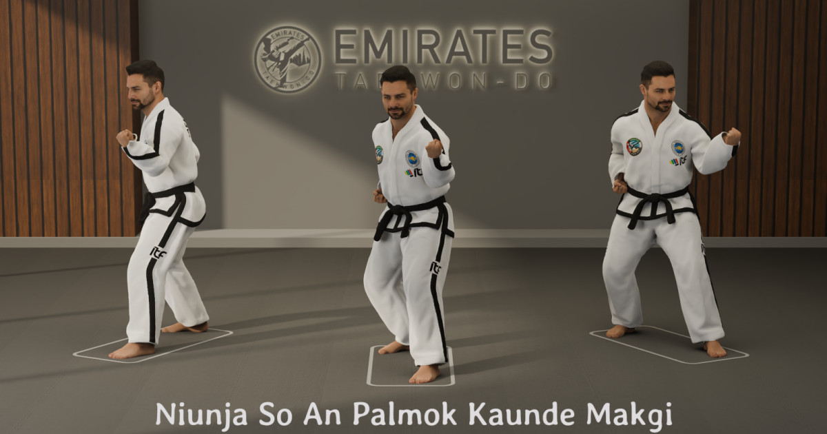 L-stance inner forearm middle block (Niunja So An Palmok Kaunde Makgi) technical reference cover image