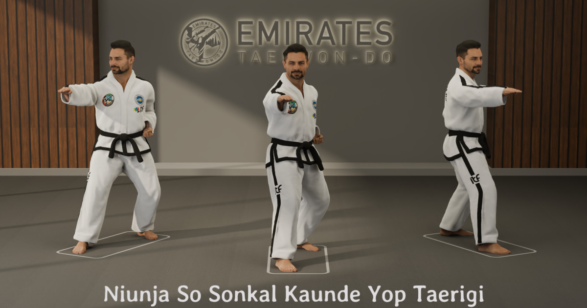 L-stance middle side knife-hand strike (Niunja So Sonkal Kaunde Yop Taerigi) technical reference cover image