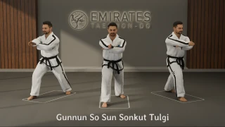 Walking stance straight fingertip thrust (Gunnun So Sun Sonkut Tulgi) technical reference