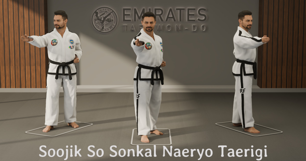 Frappe de la main en couteau vers le bas en position verticale (Soojik So Sonkal Naeryo Taerigi) référence technique cover image